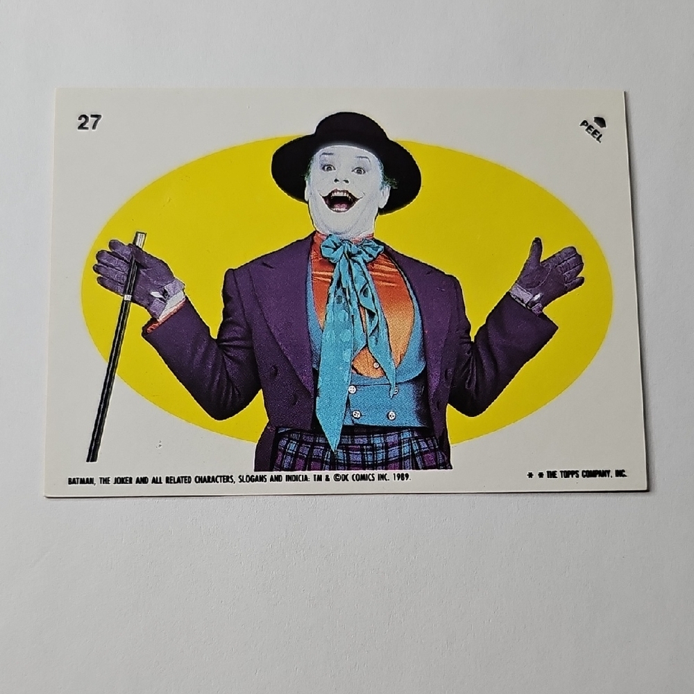 Topps Joker Card with Purple and Yellow